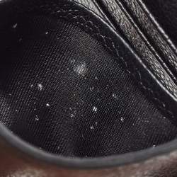 Pre Owned Prada Black Leather Money Clip Bifold Wallet