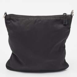 Prada Black Tessuto Nylon Front Pocket Messenger Bag