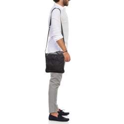 Prada Black Tessuto Nylon Front Pocket Messenger Bag