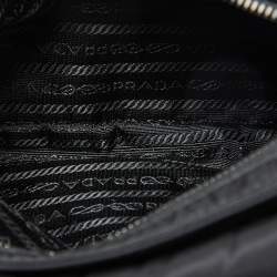 Prada Black Re-Nylon and Saffiano Leather Messenger Bag
