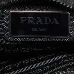 Prada Black Re-Nylon and Saffiano Leather Messenger Bag