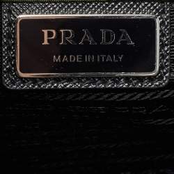 Prada Green/Black Nylon and Leather Buckle Flap Messenger Bag