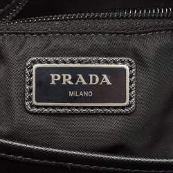 Prada Black Leather and Nylon Racing Logo Sling Backpack