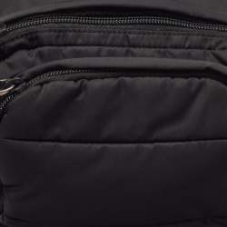 Prada Black Leather and Nylon Racing Logo Sling Backpack