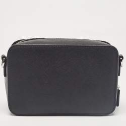 Prada Black Saffiano Leather Brique Crossbody Bag