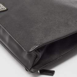 Prada Black Saffiano Leather Briefcase Laptop Bag