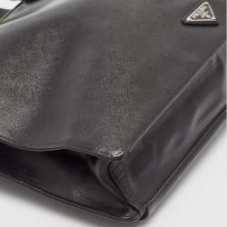 Prada Black Saffiano Leather Briefcase Laptop Bag