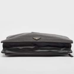 Prada Black Saffiano Leather Briefcase Laptop Bag