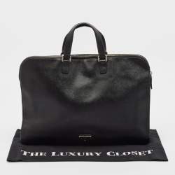 Prada Black Saffiano Leather Briefcase Laptop Bag