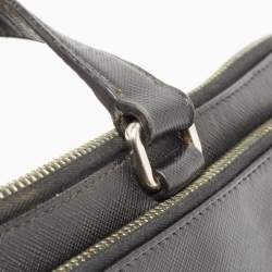 Prada Black Saffiano Leather Briefcase Laptop Bag