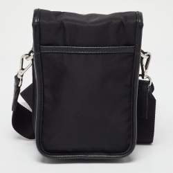 Prada Black Re-Nylon and Saffiano Leather Shoulder Bag