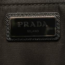 Prada Black Nylon Robot Drawstring Backpack