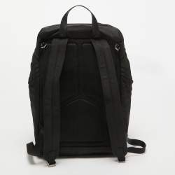 Prada Black Nylon Robot Drawstring Backpack