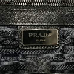 Prada Black Leather Weekender Bag