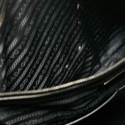 Prada Black Leather Weekender Bag