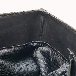 Prada Black Leather Weekender Bag