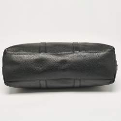 Prada Black Leather Weekender Bag