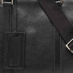 Prada Black Leather Weekender Bag