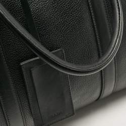 Prada Black Leather Weekender Bag