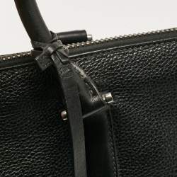 Prada Black Leather Weekender Bag