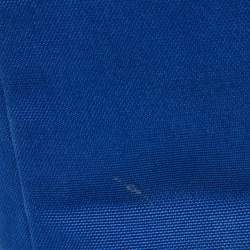 Prada Blue Canvas Triangle Logo Crossbody Bag