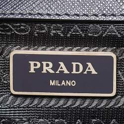 Prada Navy Blue Saffiano Leather Briefcase