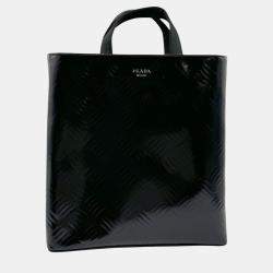 Prada Black Coated Leather Handbag