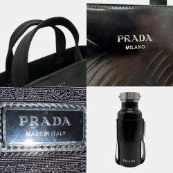 Prada Black Coated Leather Handbag