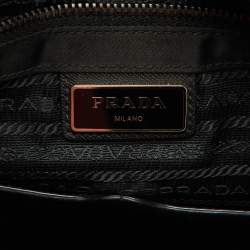 Prada Black Nylon Flap Messenger Bag