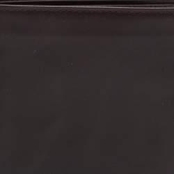 Prada Dark Brown Vitello Sport Leather Bifold Wallet