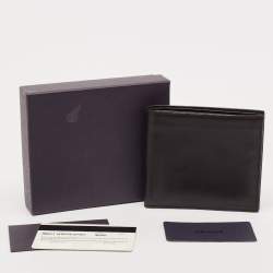 Prada Dark Brown Vitello Sport Leather Bifold Wallet