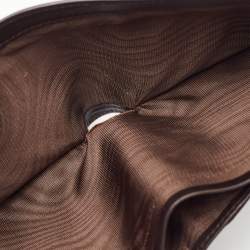 Prada Dark Brown Vitello Sport Leather Bifold Wallet