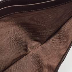 Prada Dark Brown Vitello Sport Leather Bifold Wallet