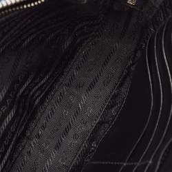 Prada Blue Saffiano Travel Leather and Alligator Clutch