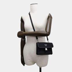 Prada Black Nylon and Saffiano Leather Smartphone Case Bag