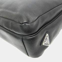 Prada Leather Shoulder Bag Black
