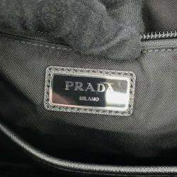 Prada Black Nylon Re-Nylon Xsaffiano Leather Backpack 