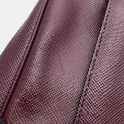 Prada Bordeaux Saffiano Leather Messenger Bag