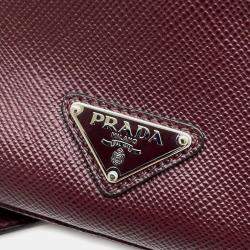 Prada Bordeaux Saffiano Leather Messenger Bag
