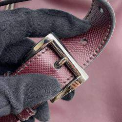 Prada Bordeaux Saffiano Leather Messenger Bag
