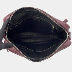 Prada Bordeaux Saffiano Leather Messenger Bag