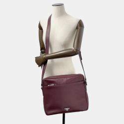 Prada Bordeaux Saffiano Leather Messenger Bag