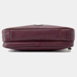 Prada Bordeaux Saffiano Leather Messenger Bag