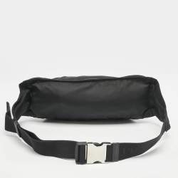 Prada Black Nylon Double Zip Belt Bag