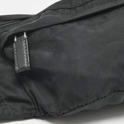 Prada Black Nylon Double Zip Belt Bag