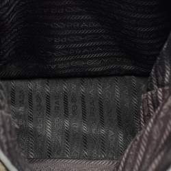 Prada Black Leather and Nylon Pocket Flap Messenger Bag