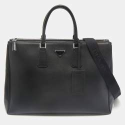 Prada Black Saffiano Lux Leather Galleria Tote