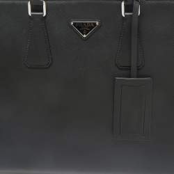 Prada Black Saffiano Lux Leather Galleria Tote