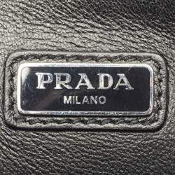 Prada Tricolor Leather Zip Flat Pouch