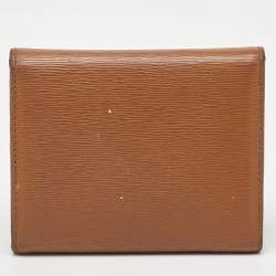 Prada Tan Vittello Move Leather Trifold Wallet
